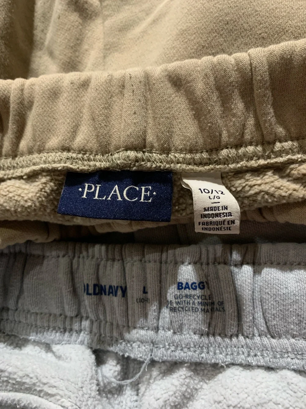 Kids Cargo Sweatpants - Grey & Beige